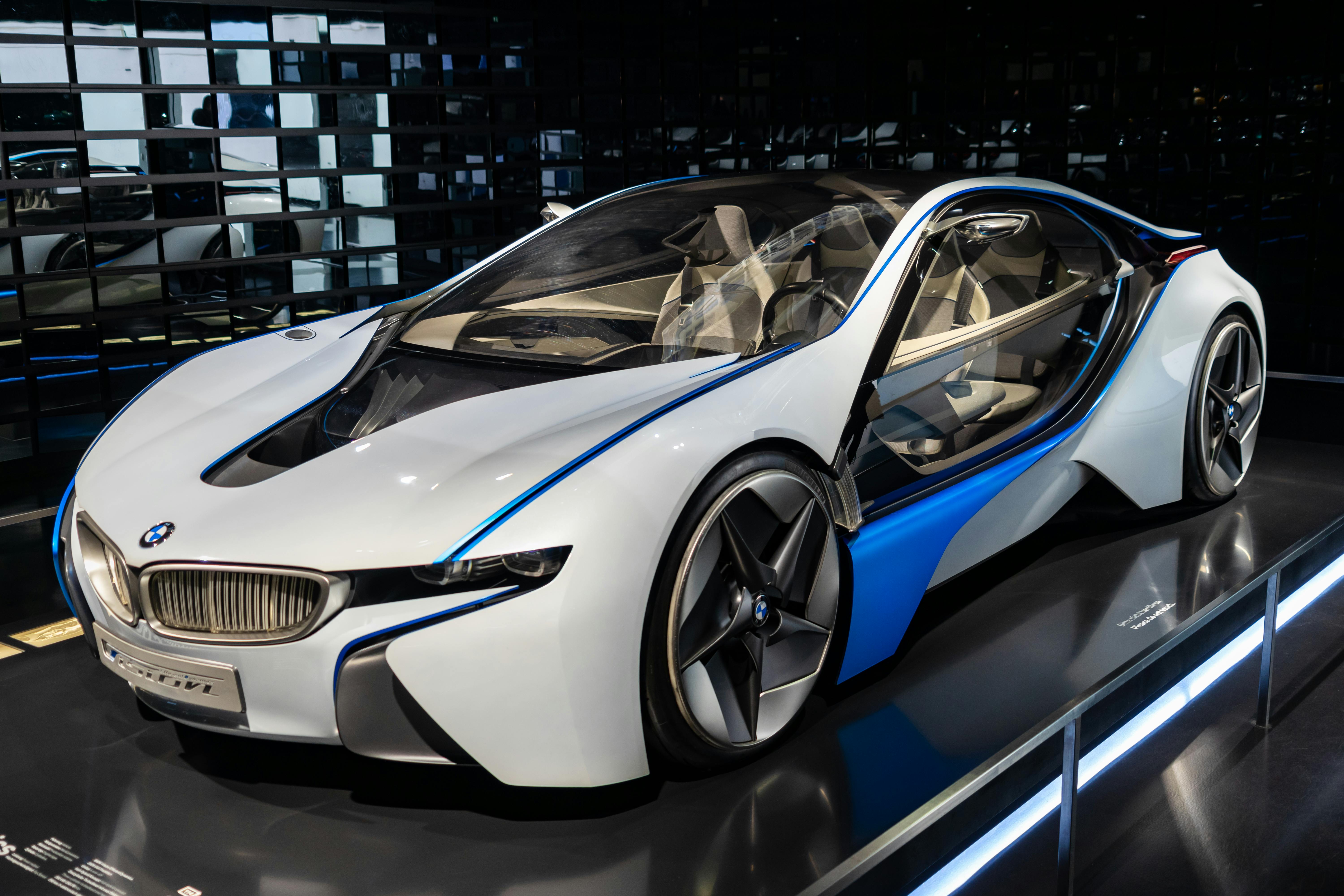 High-tech concept vehicle representing automated mobility